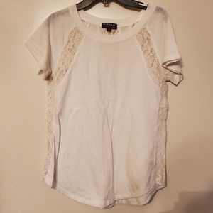 White Top with Lace Detail